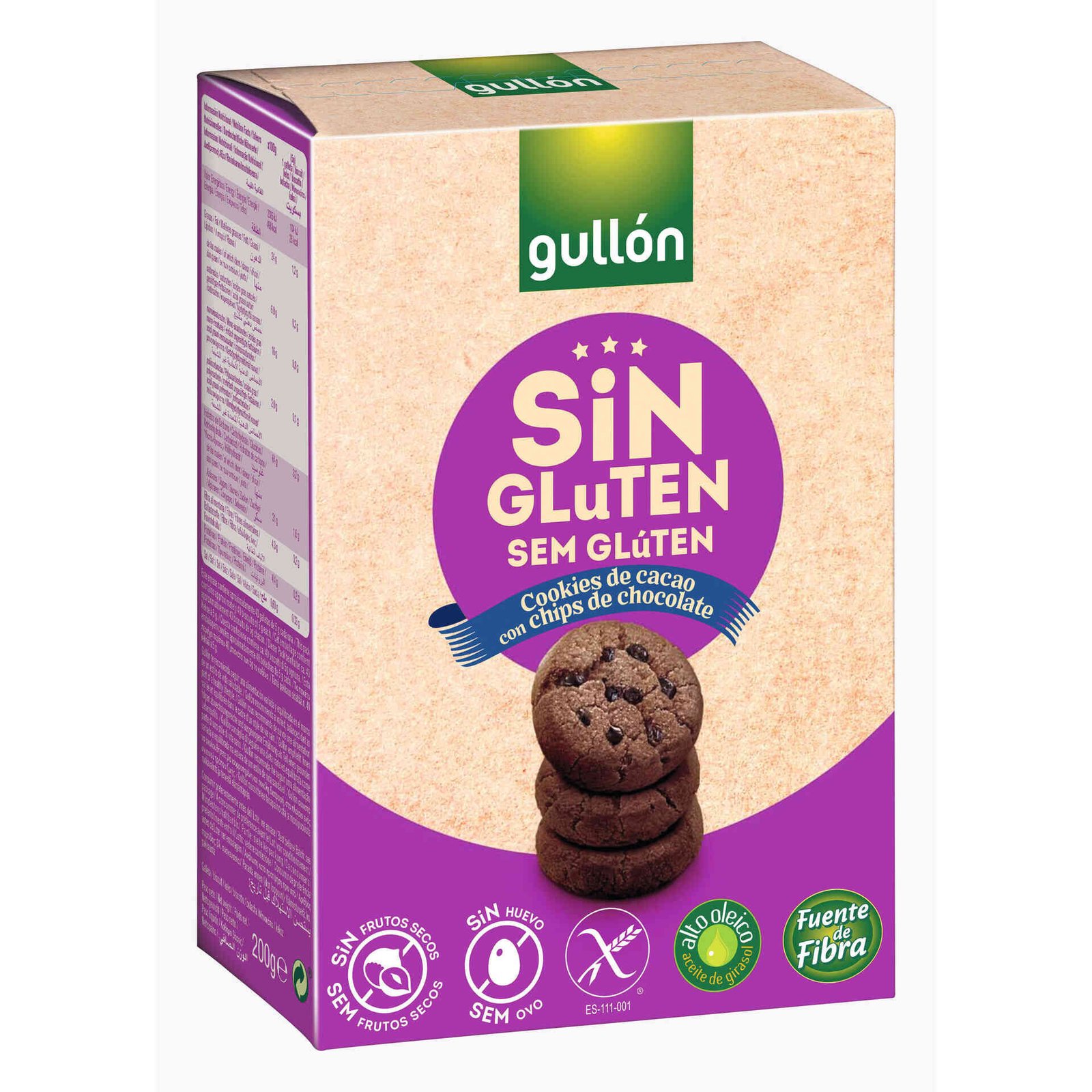 3576493-direito.jpg Bolachas Mini Chips Chocolate sem Glúten Gullón - Image 1