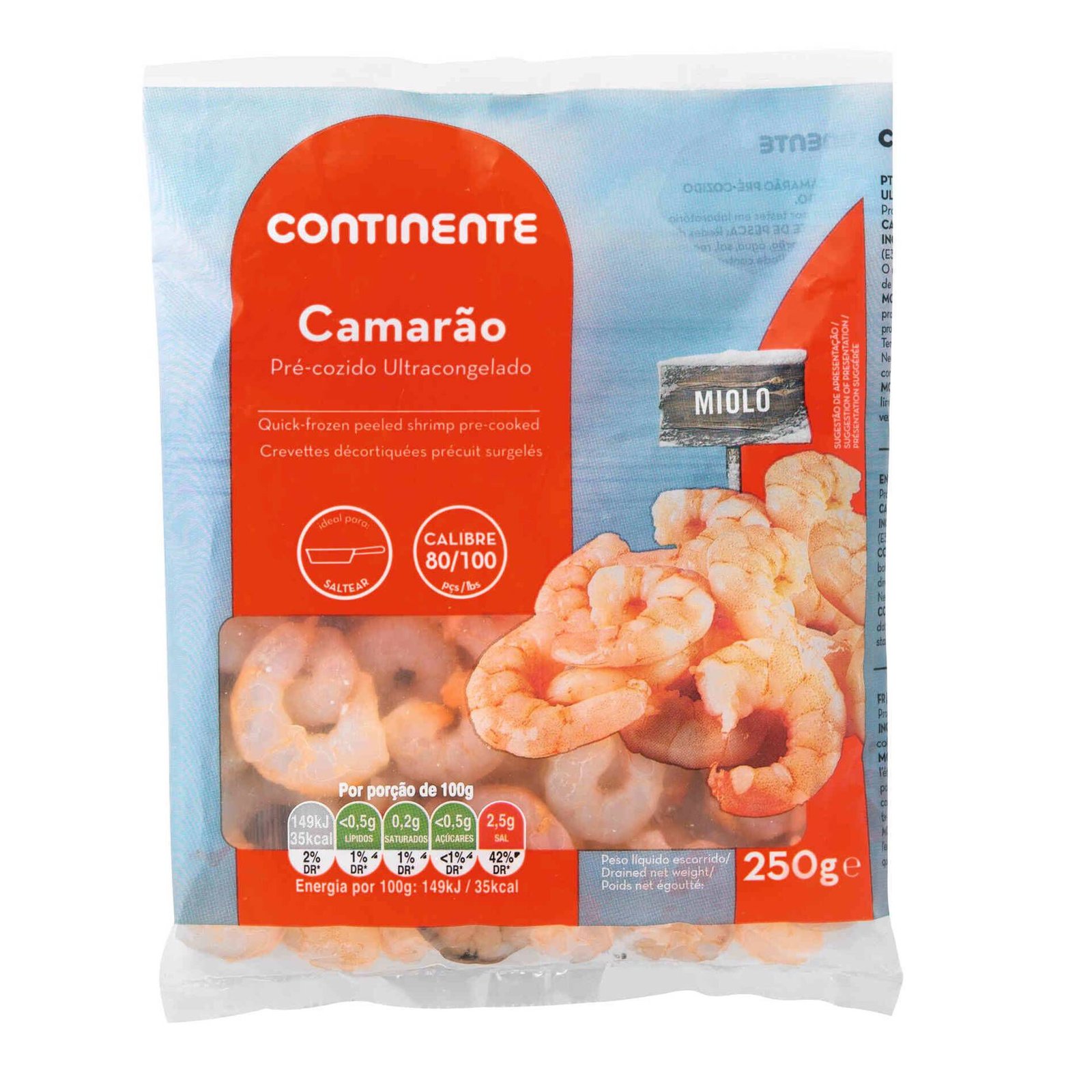 4750959-frente.jpg Miolo de Camarão 80/100 Ultracongelado Continente - Image 1