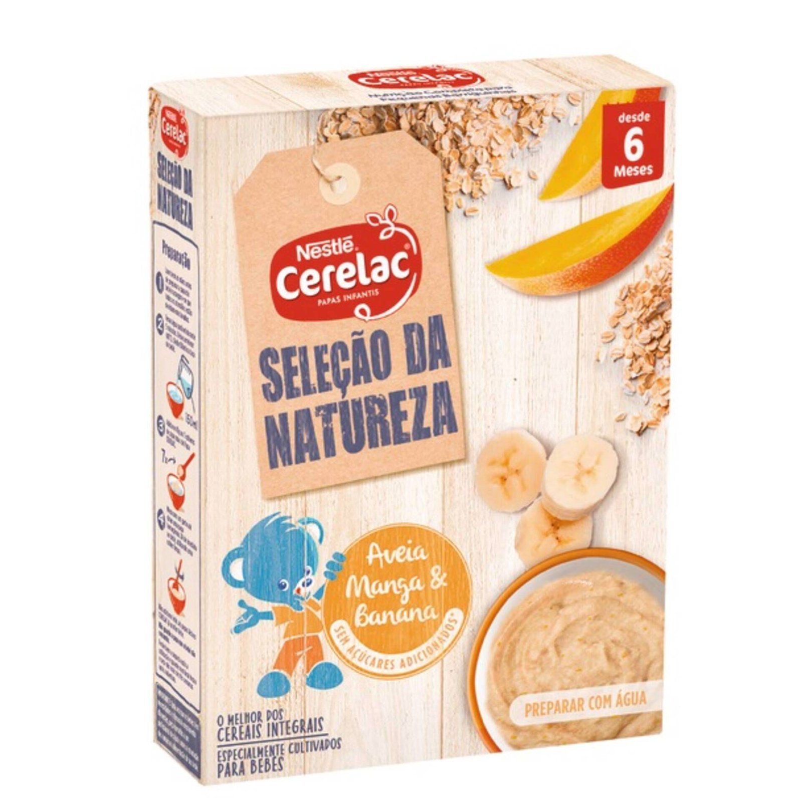 6150400-direito.jpg Papa Infantil Láctea Aveia, Manga e Banana Seleção da Natureza +6M Cerelac - Image 1