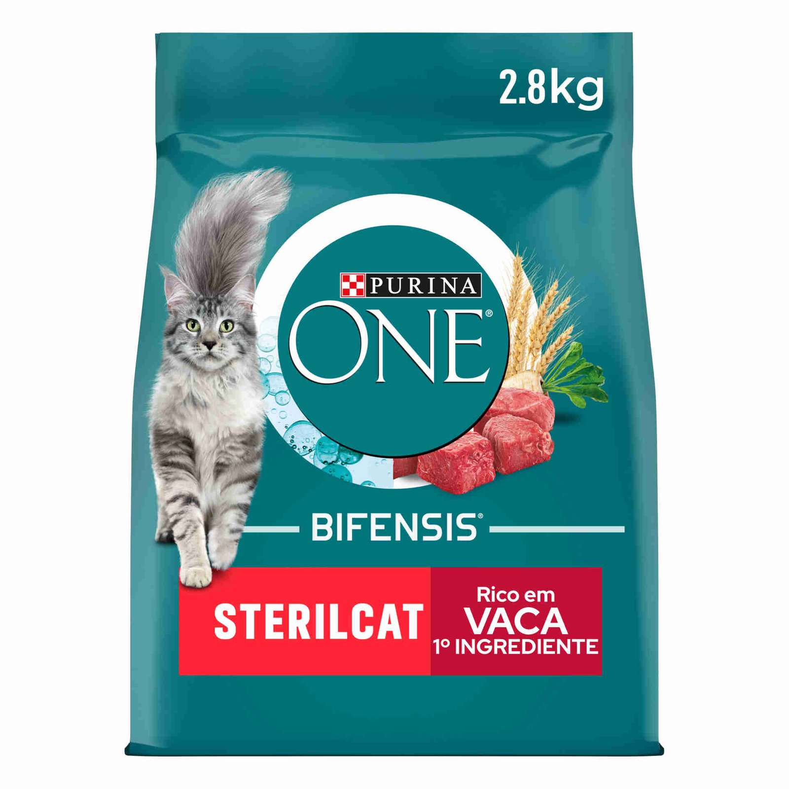 7702557-frente.jpg Ração para Gato Adulto Esterilizado Vaca Purina One - Image 1