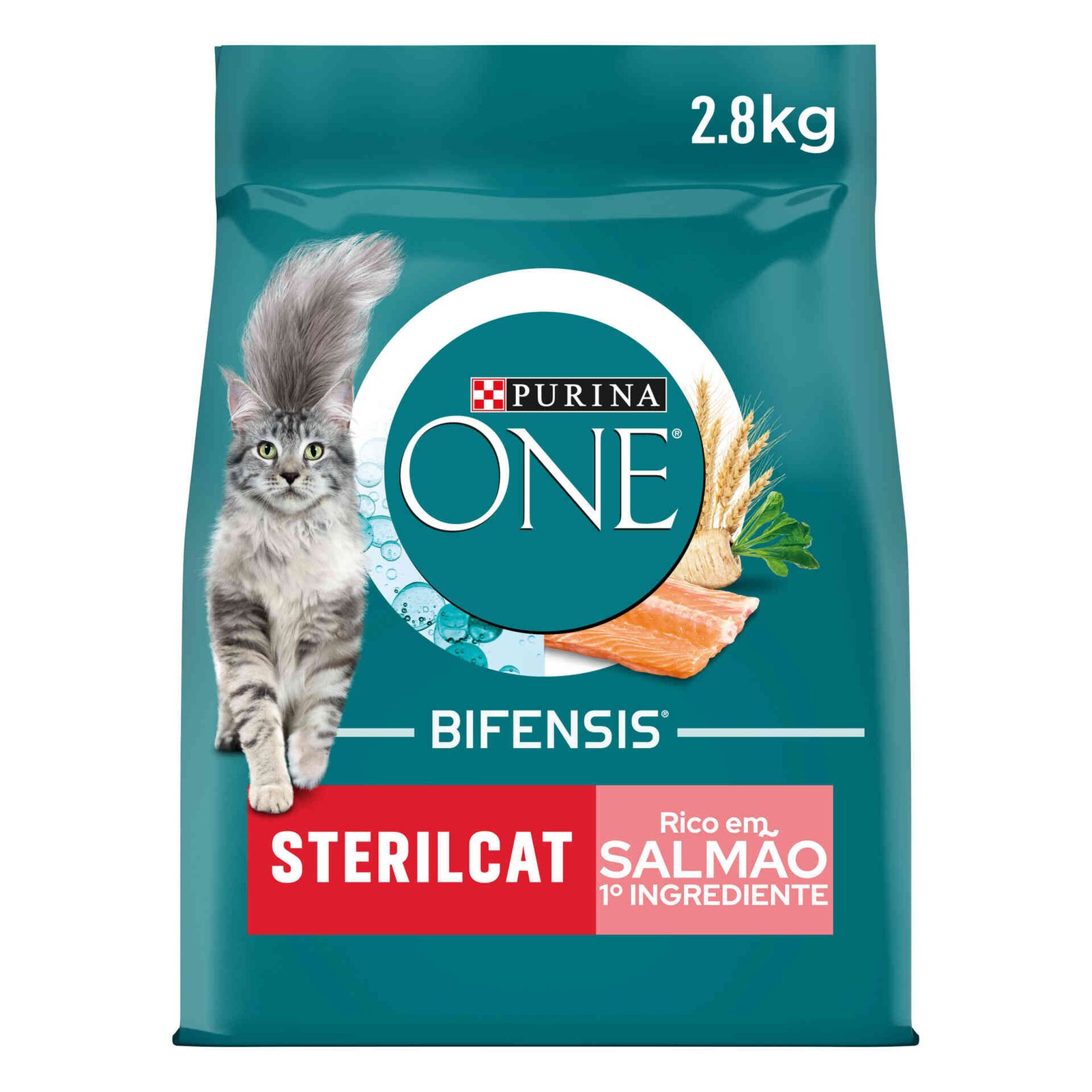 7719092-frente.jpg Ração para Gato Esterilizado Salmão Purina One - Image 1