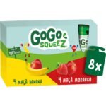 Pack Saquetas de Fruta Morango e Banana Familiar +3A GoGo squeeZ